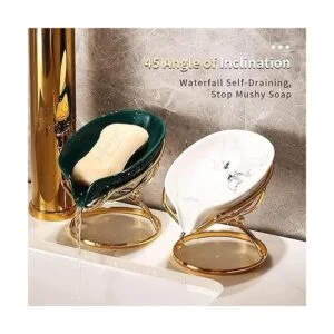 Dobbyby Jabonera en forma de hoja con drenaje soporte_4