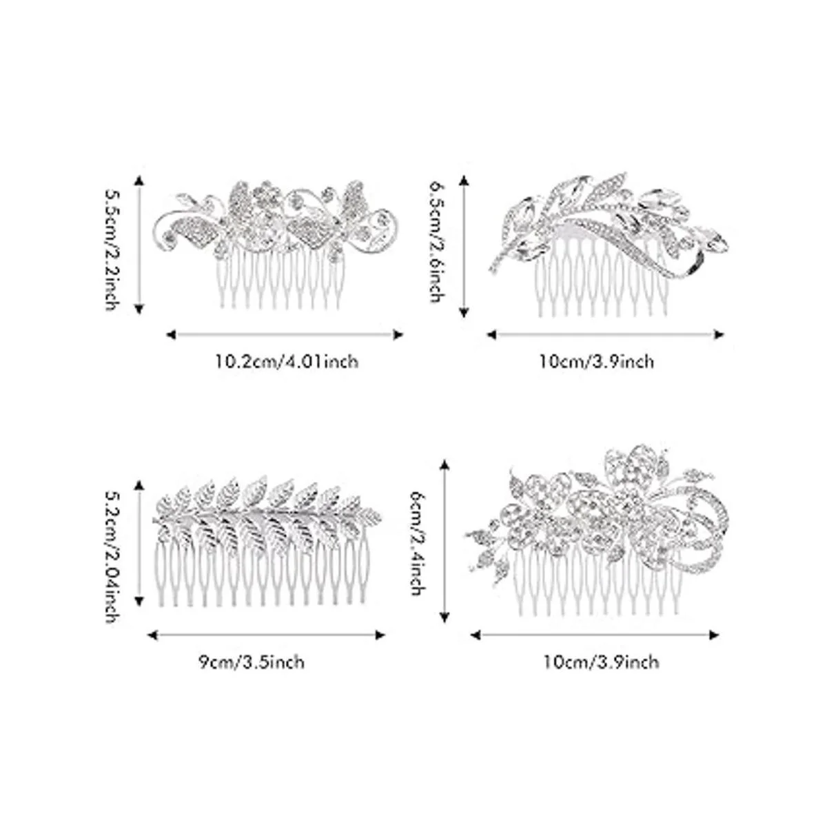 Cinaci Paquete de 40 peines laterales para el pelo_5
