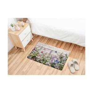 Alfombra de baño floral alfombra de baño de flores de_3