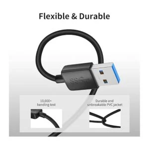 Paquete de 5 cables de extensión USB 3.0 tipo A macho a_6