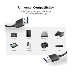 Paquete de 5 cables de extensión USB 3.0 tipo A macho a_5