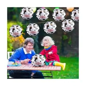 6 piezas de decoración de fiesta de vaca faroles de papel_2