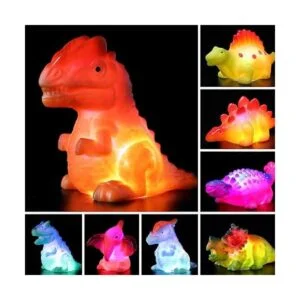 Paquete de 8 juguetes de baño de dinosaurio iluminados sin_4