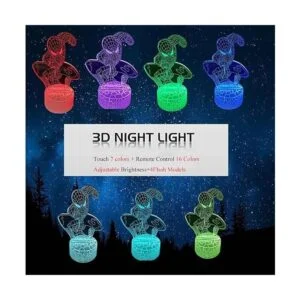 Lámpara LED de ilusión 3D luz nocturna para niños 16_2