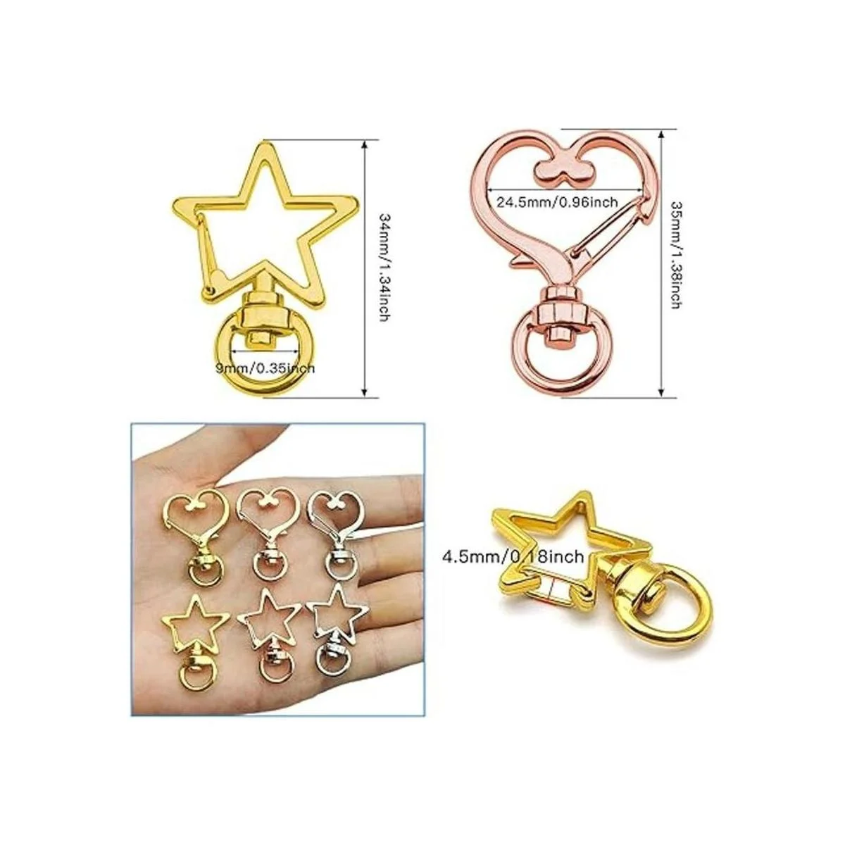 60 cierres giratorios de metal para garra de langosta_3