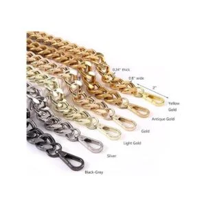 Cadena de metal grande y gruesa de 25 pulgadas correa de_5