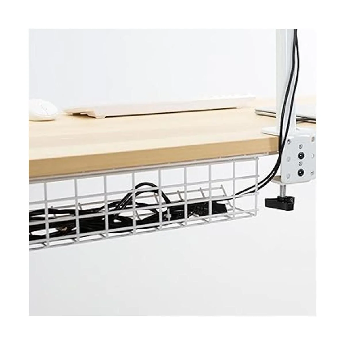 VIVO Estante de alambre de gestión de cables de hierro_2