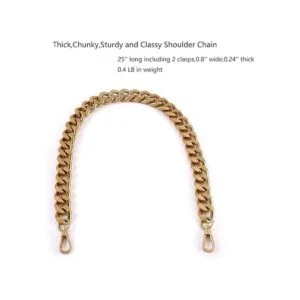 Cadena de metal grande y gruesa de 25 pulgadas correa de_2