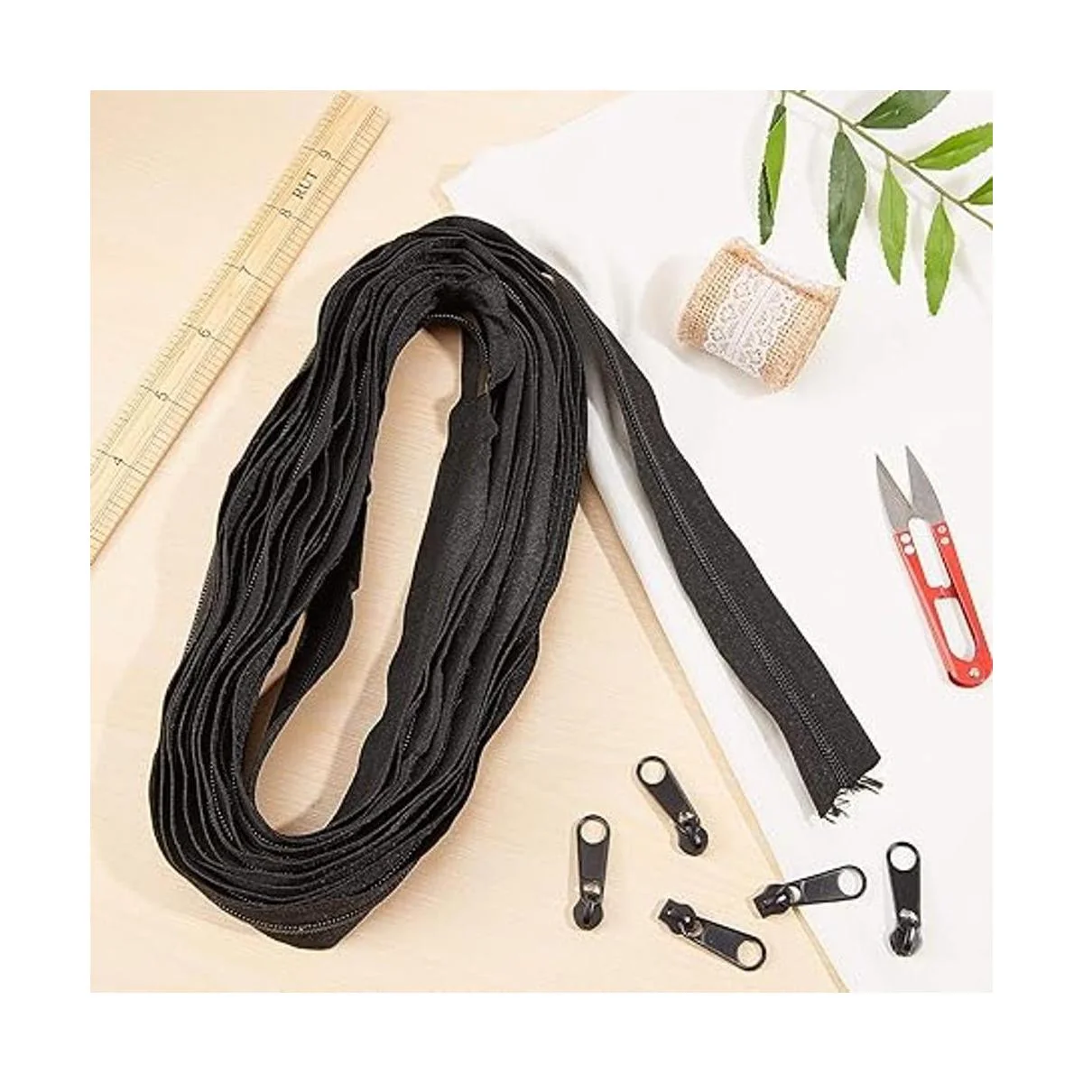 Benecreat Cremalleras de nailon con cierre de 10 yardas_7
