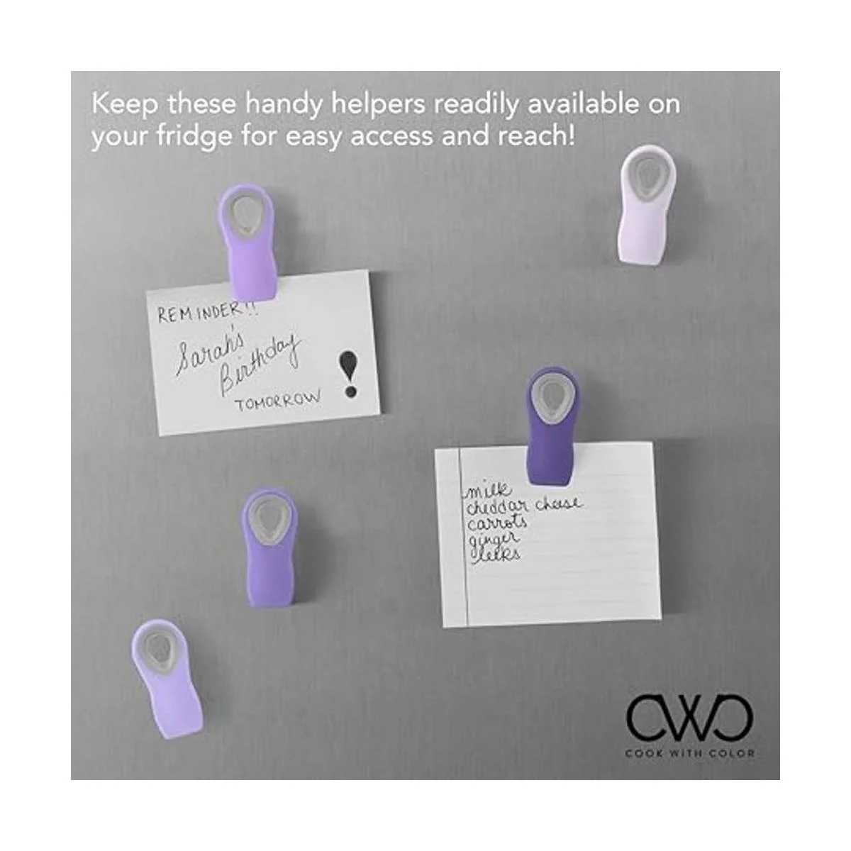 COOK WITH COLOR 10 clips para bolsa con imán clips para_3