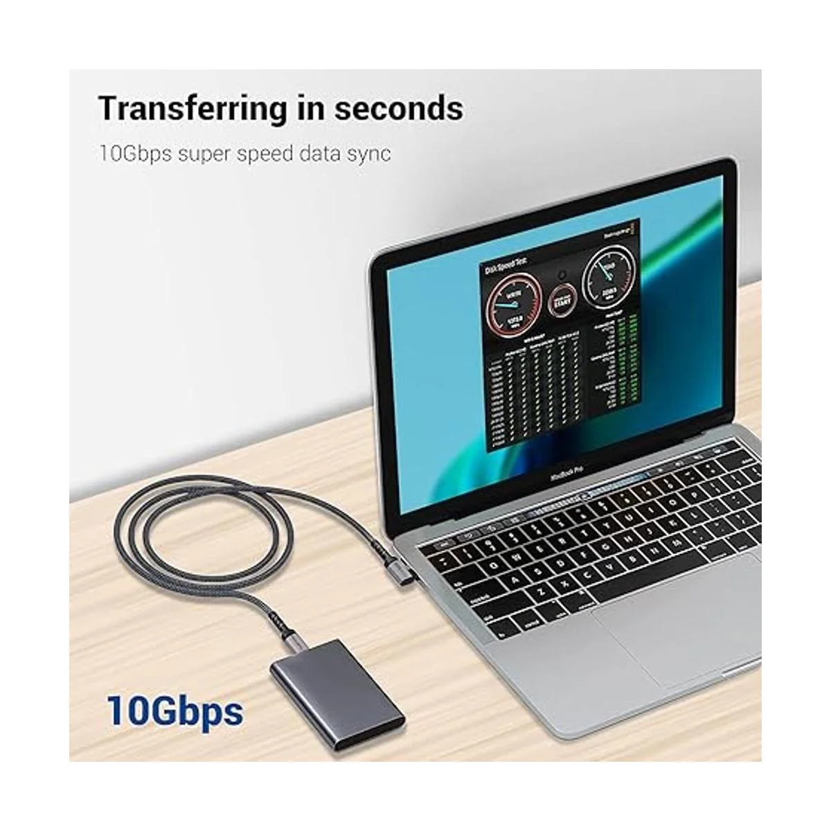 SUMPK Cable USB C a USB C de 100 W paquete de 2 unidades_3