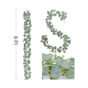 DearHouse Guirnalda de eucalipto artificial de seda_6
