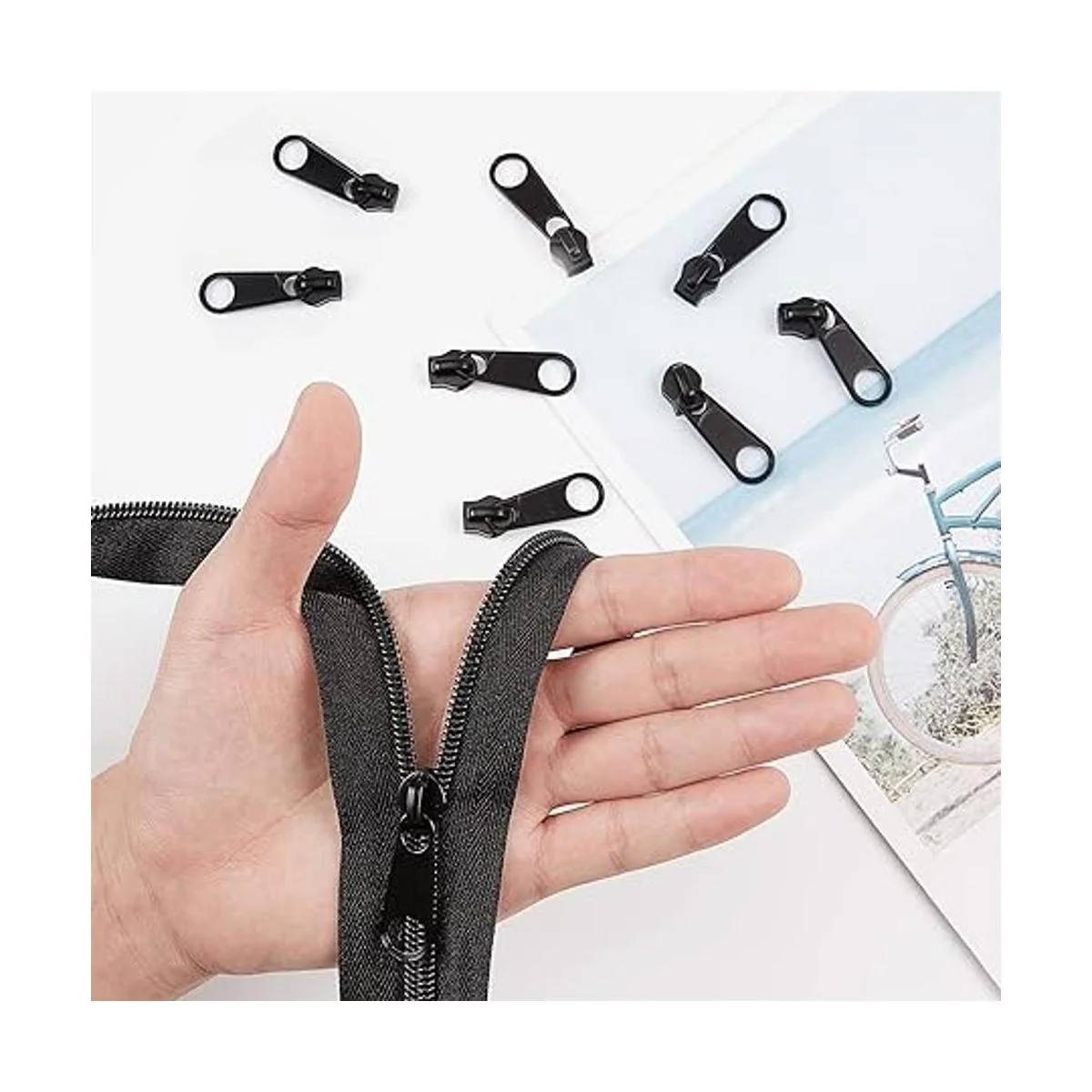 Benecreat Cremalleras de nailon con cierre de 10 yardas_3