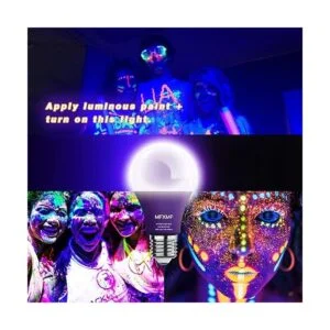 MFXMF Paquete de 4 bombillas LED negras A19 10 W_2