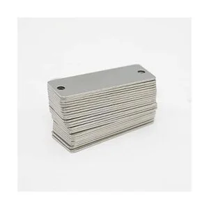 StayMax Paquete de 25 etiquetas en blanco de acero_6