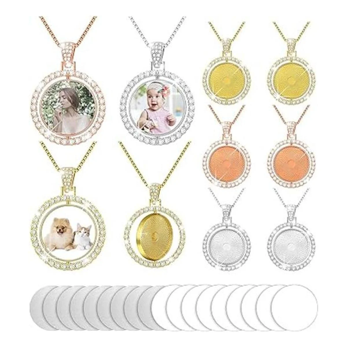 Juego de 54 bandejas colgantes de bisel de diamantes de_1