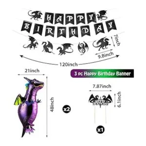 5 piezas de decoración de pastel de dragón diseño de_3