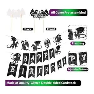 5 piezas de decoración de pastel de dragón diseño de_4