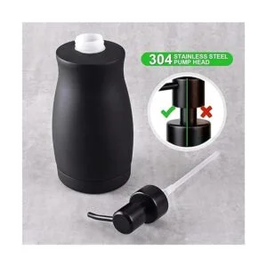 LALA DOLCE Dispensador de jabón negro mate para encimera_2