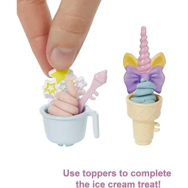 Barbie Set de juegos de helados con muñeca rubia de 12_4