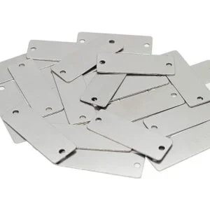 StayMax Paquete de 25 etiquetas en blanco de acero_7