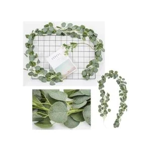DearHouse Guirnalda de eucalipto artificial de seda_4