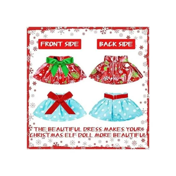 Juego de 6 piezas de ropa de Santa Couture de muñeca de_7