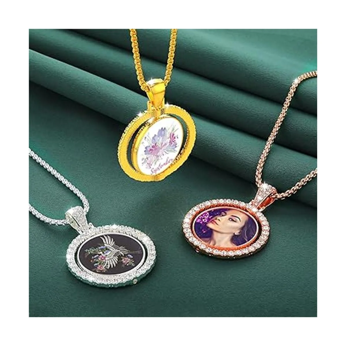 Juego de 54 bandejas colgantes de bisel de diamantes de_5