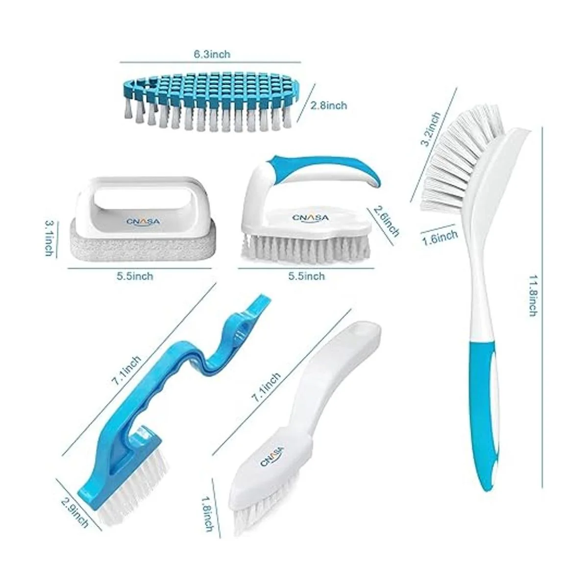 Juego de 6 cepillos de limpieza profunda para el hogar_6