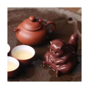 SCE Figuras de gato enojado para mascotas té de arcilla_3