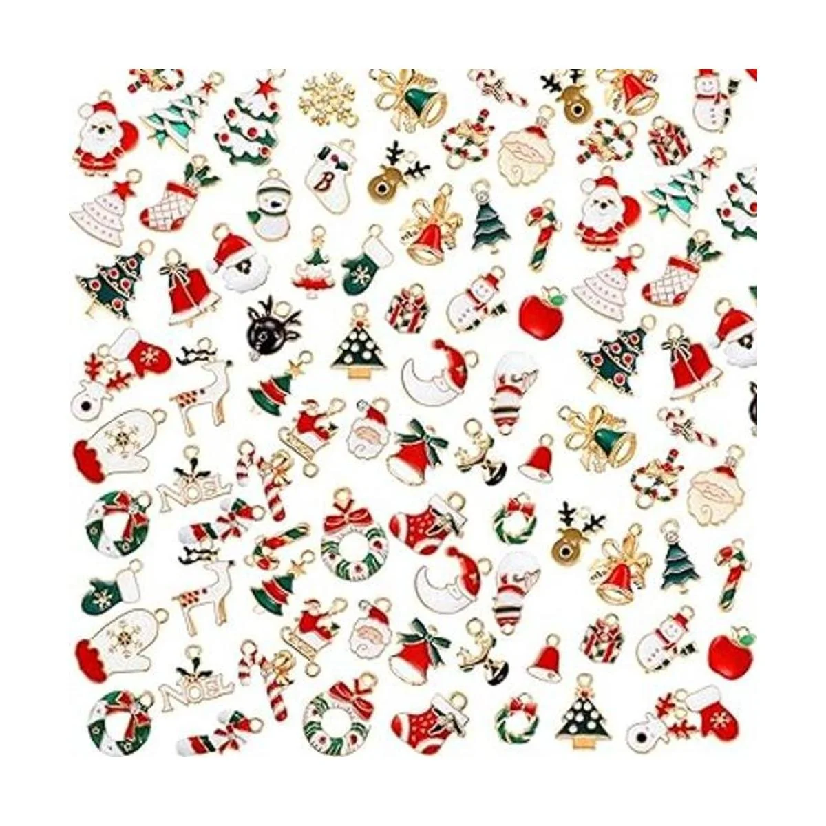 Jadive 100 piezas de dijes de Navidad colgantes de Papá_1