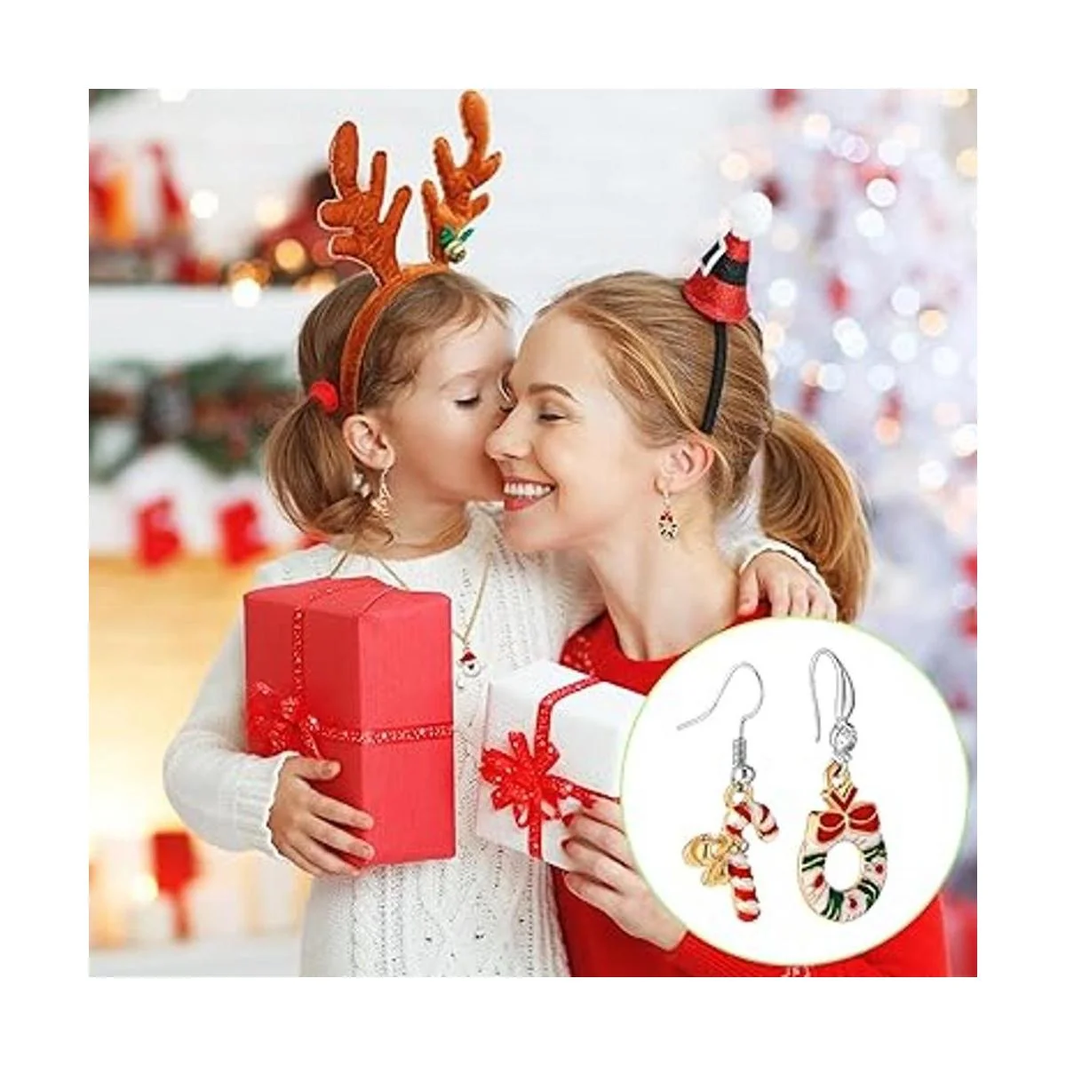 Jadive 100 piezas de dijes de Navidad colgantes de Papá_6