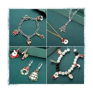 Jadive 100 piezas de dijes de Navidad colgantes de Papá_3