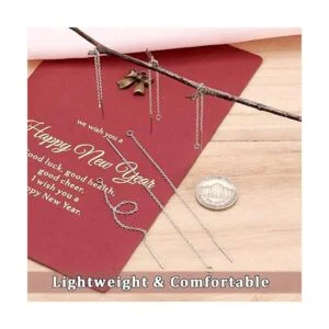 Pandahall 50 pares de pendientes largos de acero_6