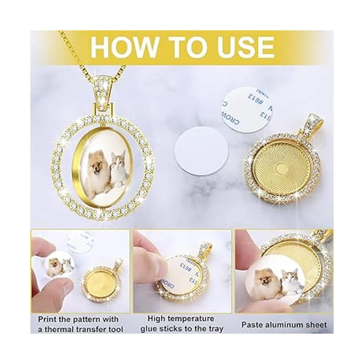 Juego de 54 bandejas colgantes de bisel de diamantes de_4