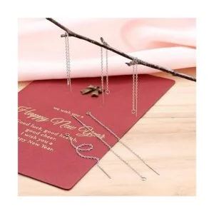 Pandahall 50 pares de pendientes largos de acero_2