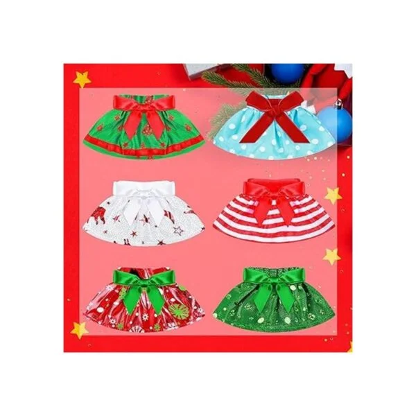 Juego de 6 piezas de ropa de Santa Couture de muñeca de_4