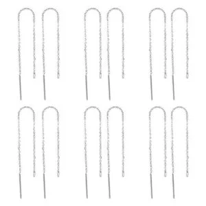 Pandahall 50 pares de pendientes largos de acero_1