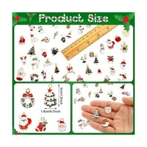 Jadive 100 piezas de dijes de Navidad colgantes de Papá_2