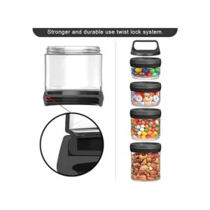 Set de recipientes apilables para aperitivos SELEWARE con_5