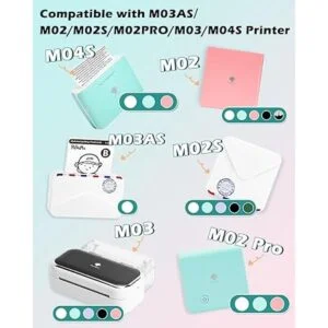 Phomemo Papel adhesivo térmico colorido para impresora de_2