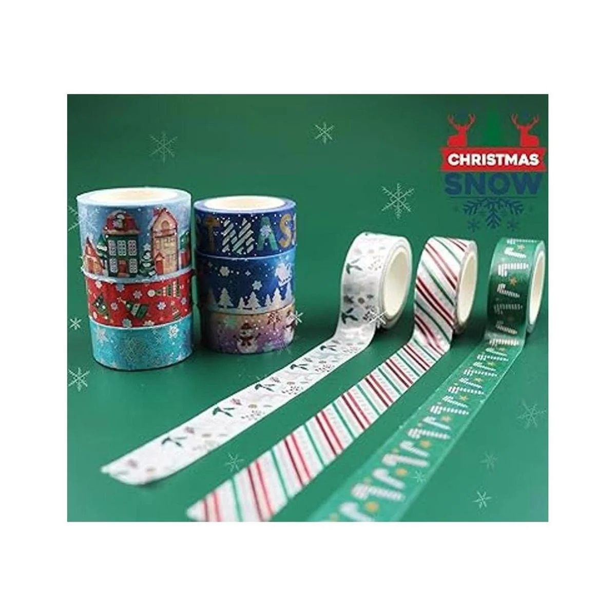 Juego de cintas Washi de Navidad de ALOHA SUN Jolly 9_2