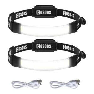 COSOOS 2 linternas recargables para faros delanteros luz_1