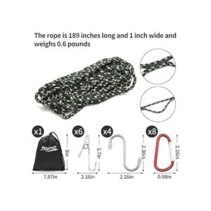 Roptat Correa de almacenamiento para campamento con 12_2