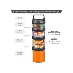 Set de recipientes apilables para aperitivos SELEWARE con_2