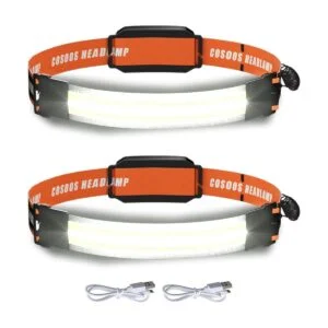 COSOOS Linterna recargable con 2 luces LED luz trasera_1