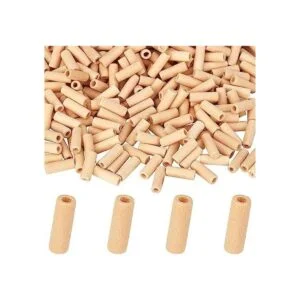 AHANDMAKER 1000 cuentas de madera de tubo cuentas de tubo_1