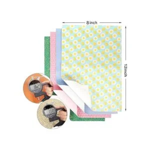 ZAIONE Hojas de piel sintética al azar 20 piezas de cuero_2