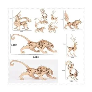 Rompecabezas de madera 3D modelo animal kits de modelo_3
