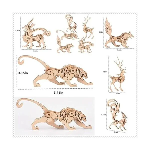 Rompecabezas de madera 3D modelo animal kits de modelo_3